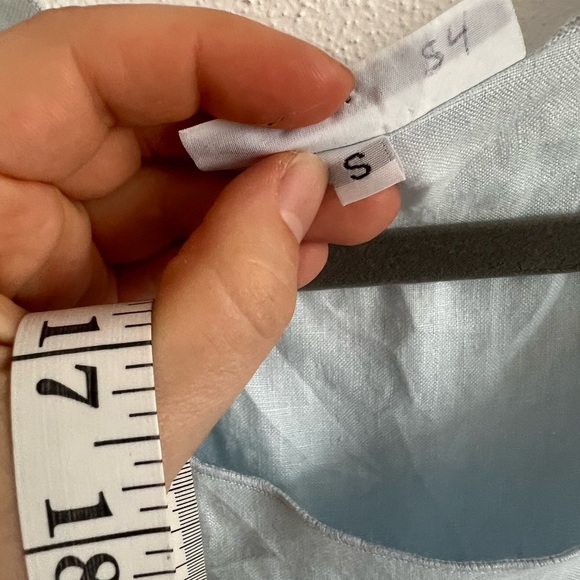 Bryn Walker Baby Blue Linen Maxi Dress, size small - Picture 5 of 7